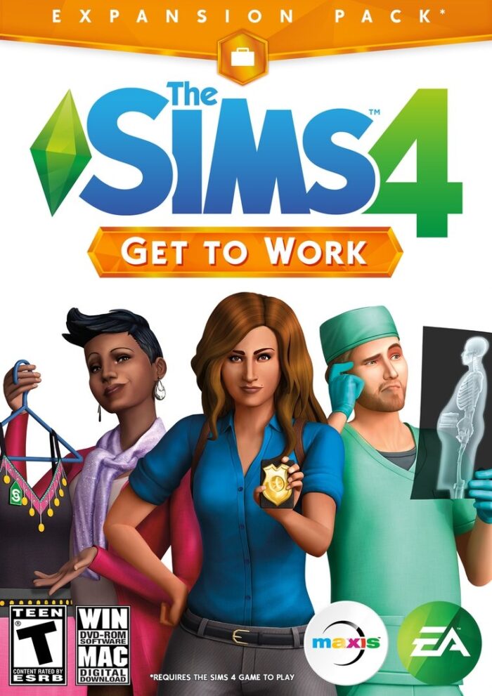 the sims 4 get to work cover original - GameKeyShop